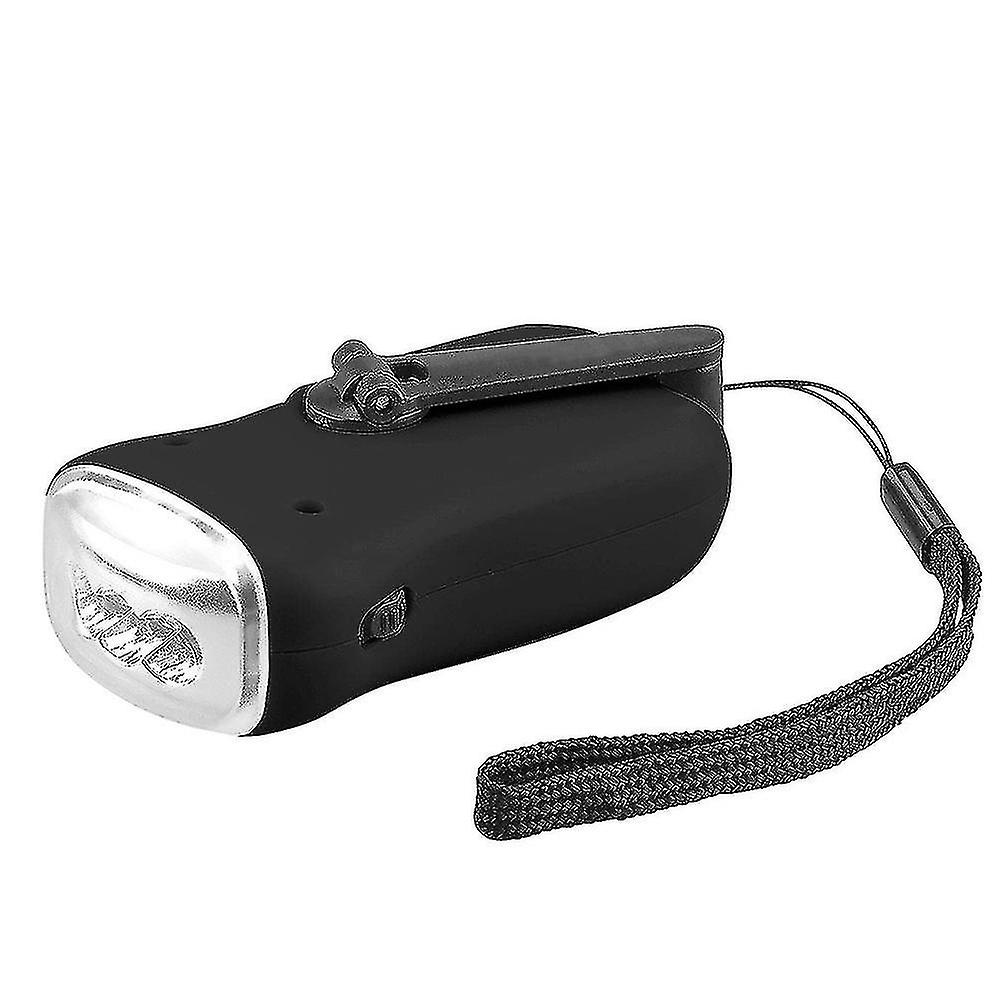 Flashlight Portable Hand Crank Dynamo Led Solar Powered Flashlight Camping Torch