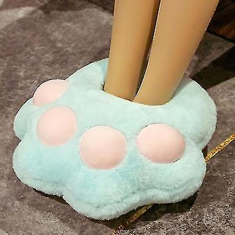 Usb Electric Heated Slippers Cute Claw Feet Warmer Cushion Plush Foot  Heater Heating Pad White Fiis
