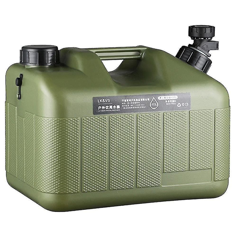 10l Water Carrier Tank With Faucet Portable Household Car Trip Outdoor Camping Hiking Water Storage
