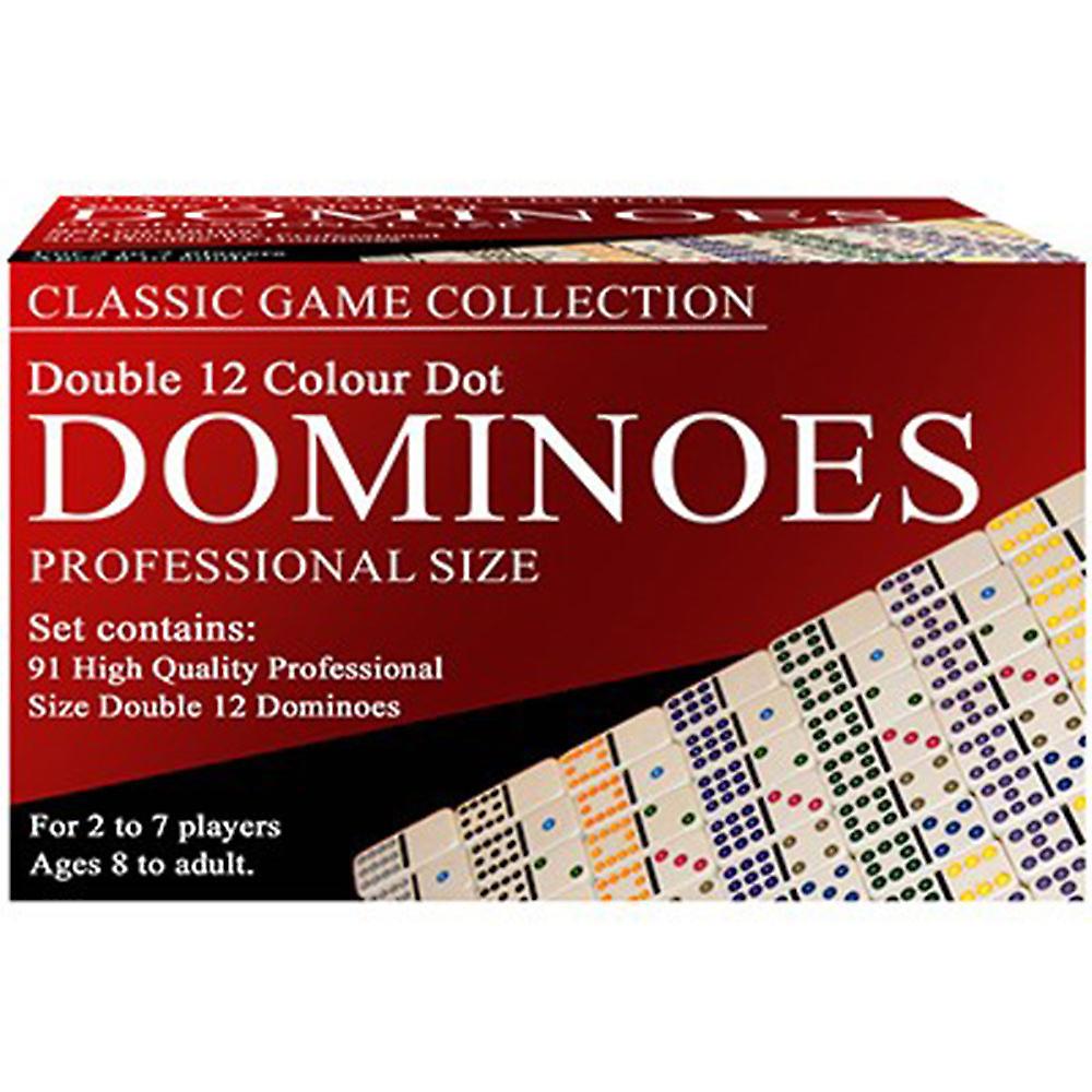 Double 12 Colour Dot Dominoes (Professional Size)
