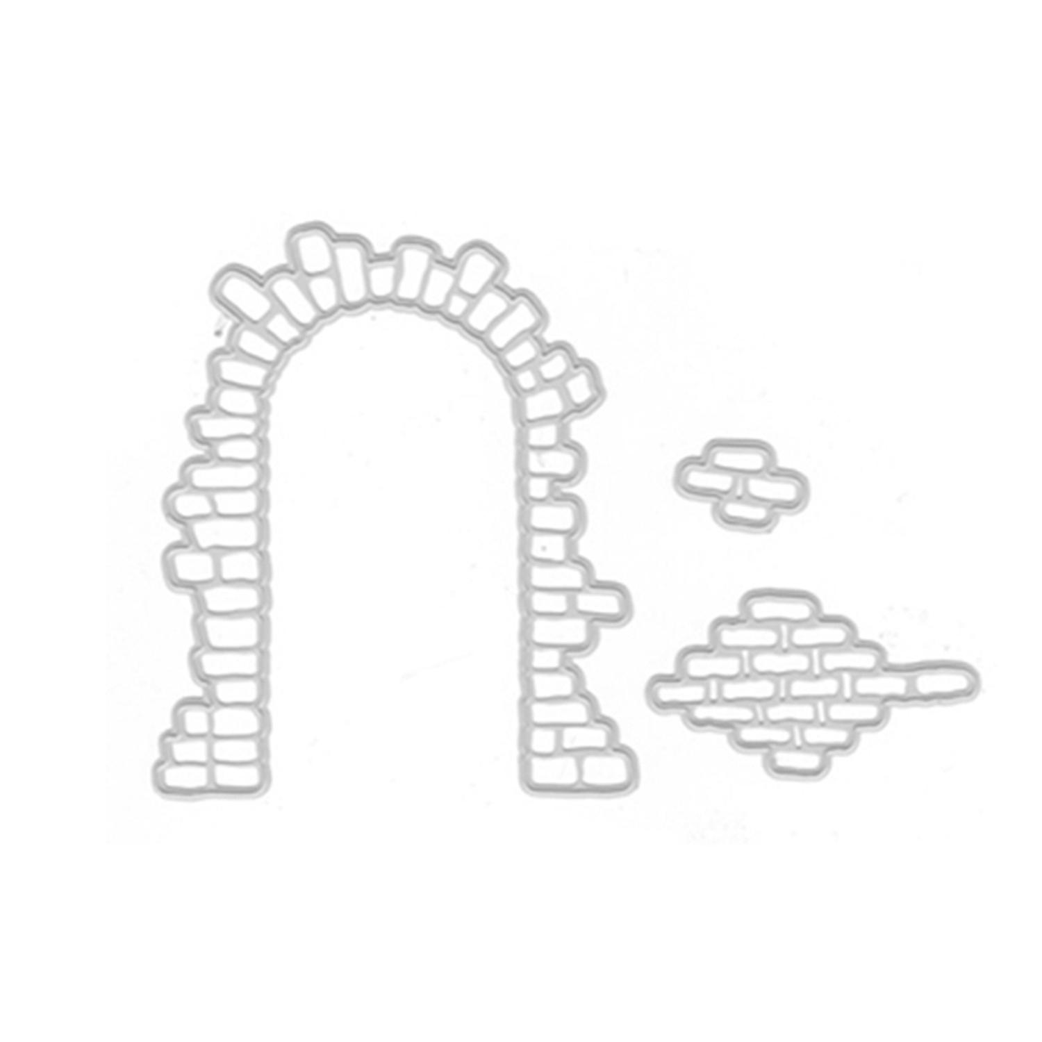 4 x Die Cutting Paper Embossing Tool Brick Wall and Window Design Lightweight Multipurpose Die Cutti