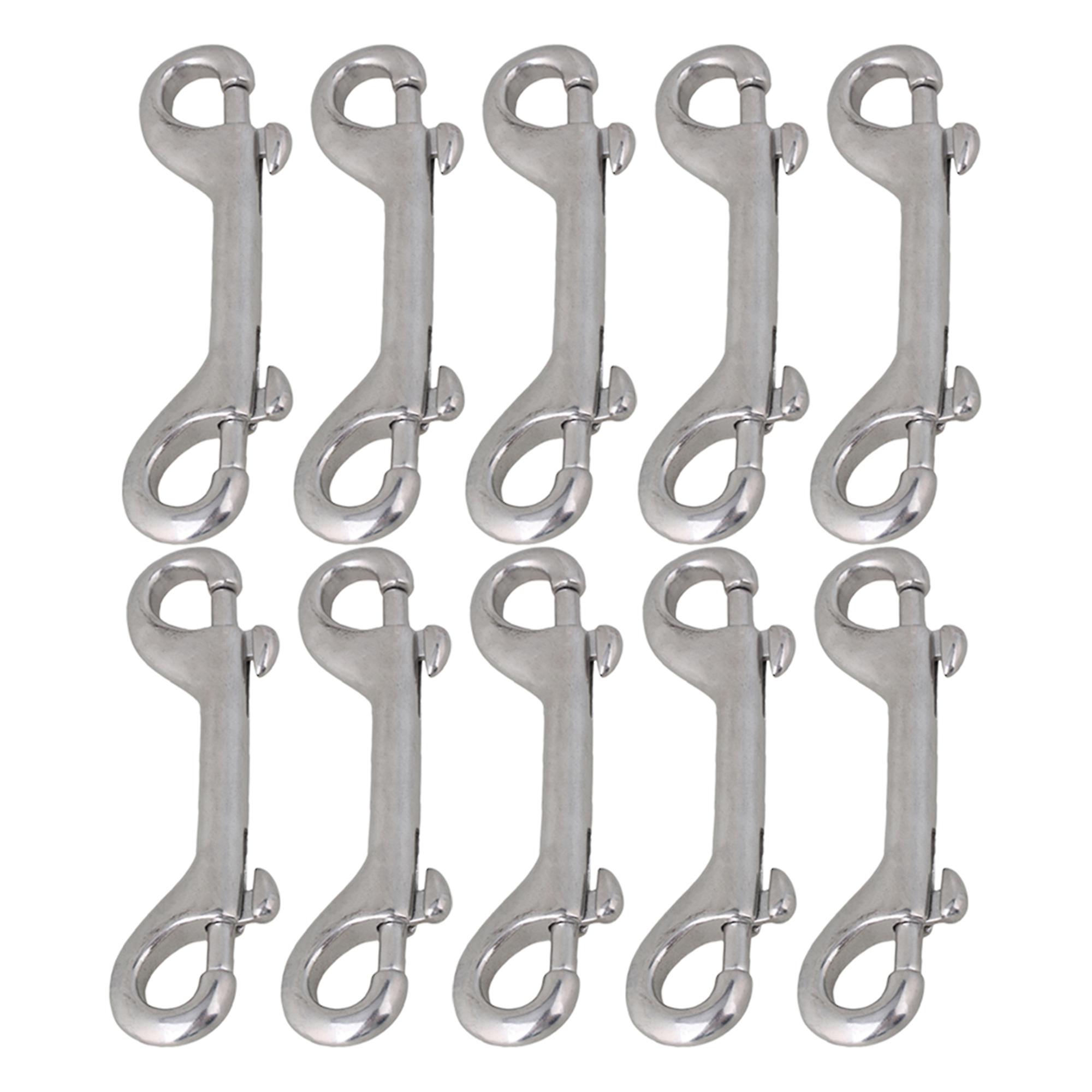 10PCS Corrosion-resistant 304 Stainless Trigger Double Ended Snap Hook 115mm