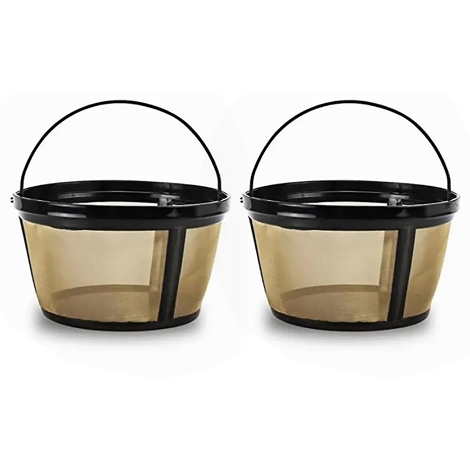 Coffee Filter Stainless Steel Coffee Machine Reusable Cone Coffee Filter Strainer Gold for Home