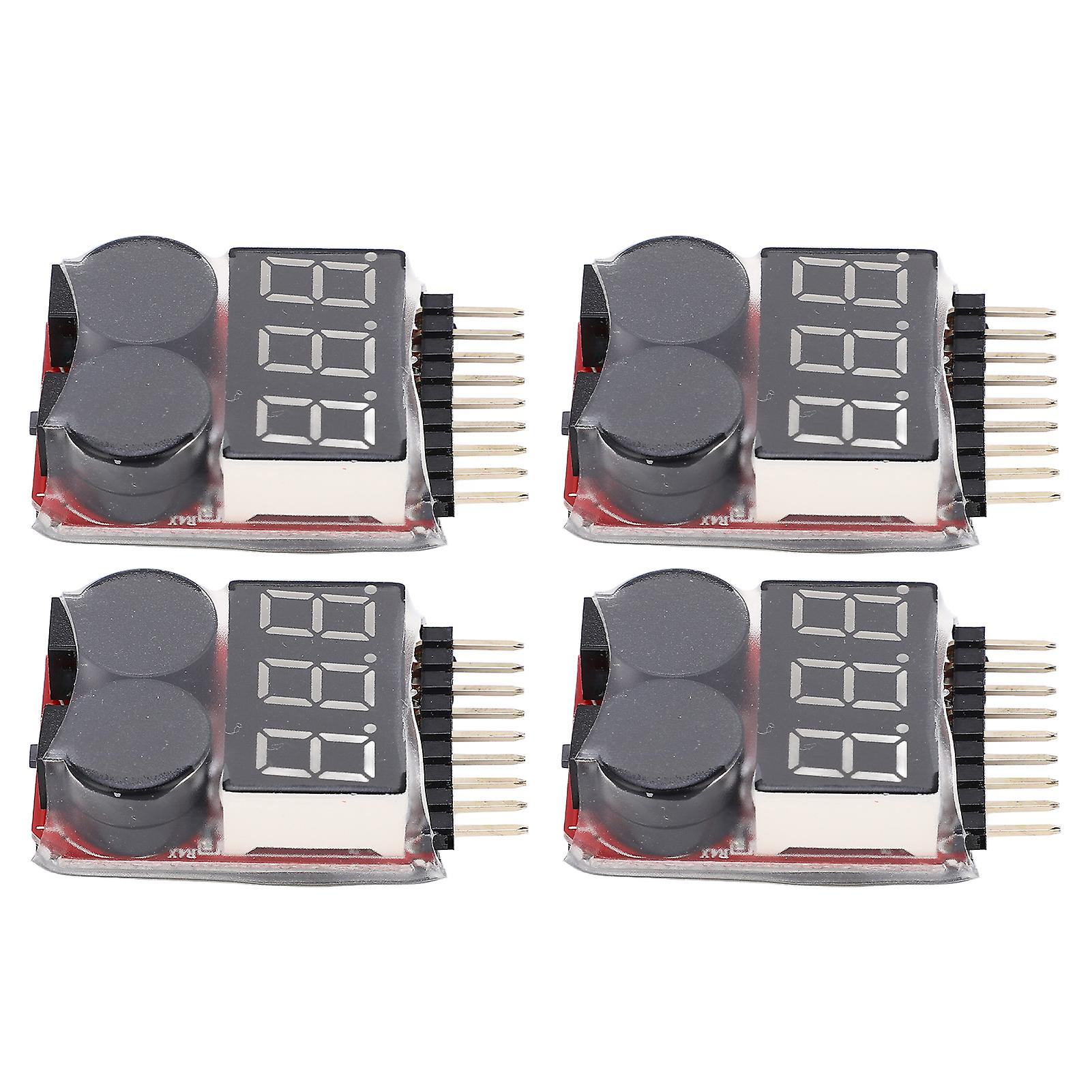 Testeur de tension de batterie Lipo 18S 2 en 1, 4 pièces, moniteur, alarme de basse tension, vérificateur de batterie RC