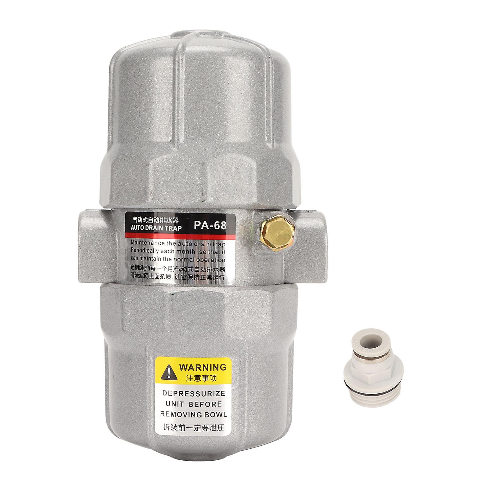 Pneumatic Drain Valve,Universal Automatic Drain Valve Air Filter Drainage Valve for Compressed Air 1/2in NPT Interface