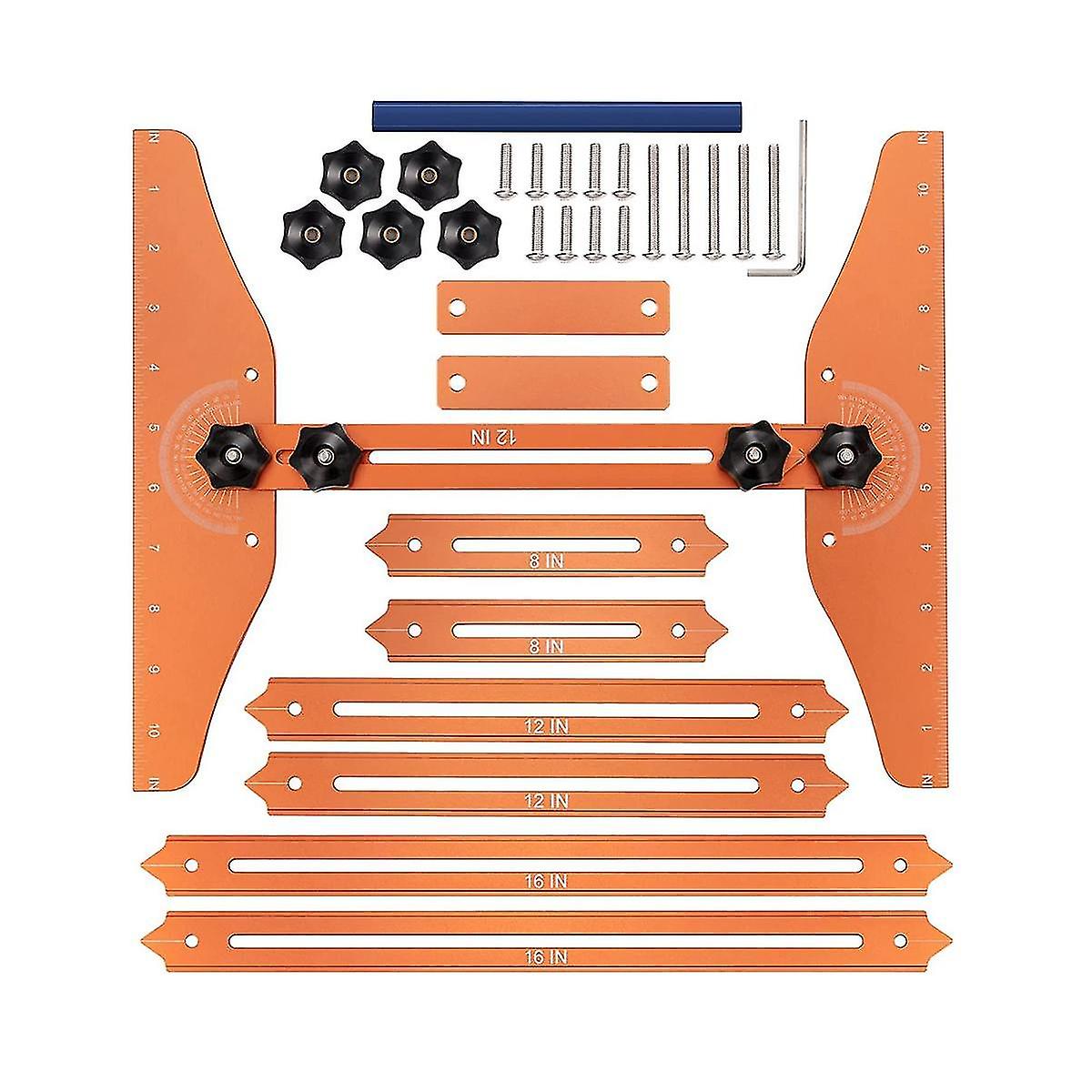 Stair Tread Template Tool-Solid Metal Stairs Jig for Accurately Measuring Angle and Length,For Stairs,Risers,Partition