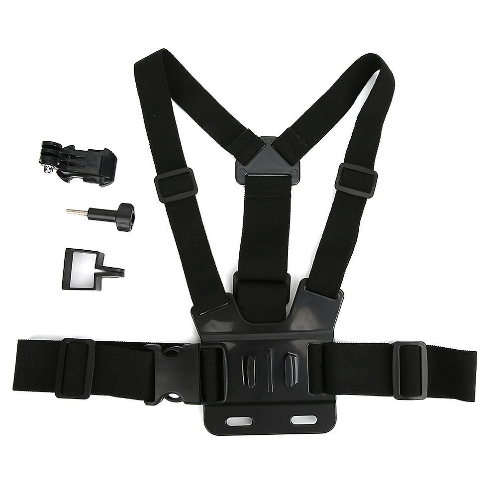 Nylon Black Adjustable Outdoor Belt Camera Stand Stable Sports Adapter Head Fixed Non-Slip Elastic Chest Strap for OSMO Pocket