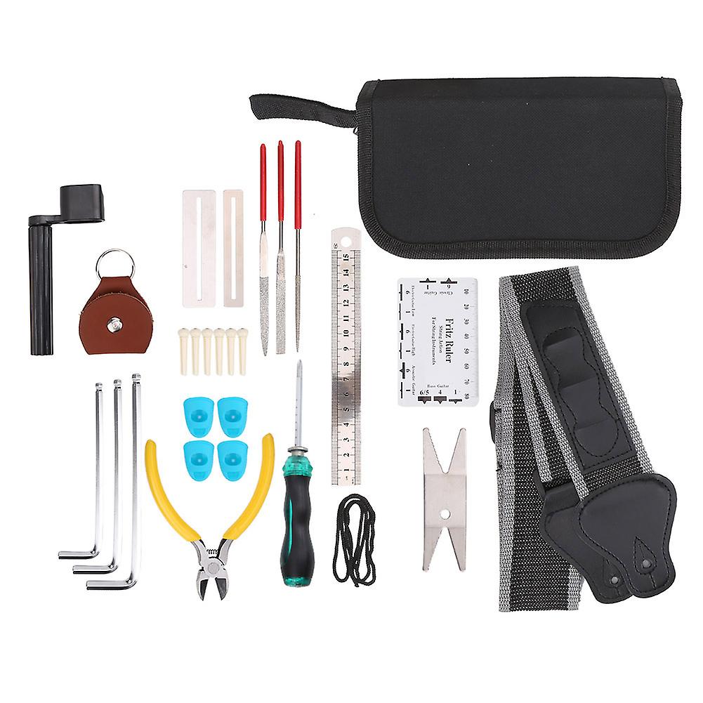 Guitar Tools Kit Strap Repairing Wrench Cleaning Maintenance String Changing Accessories