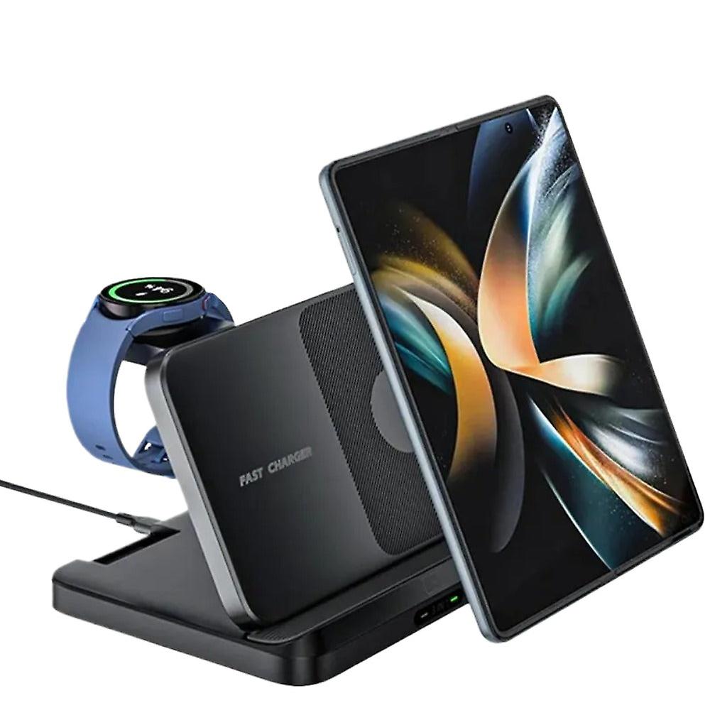 Foldable Wireless Charger Stand For Samsung Galaxy Z Fold 5/4/3, S23 Ultra, Watch 6/5, Buds2