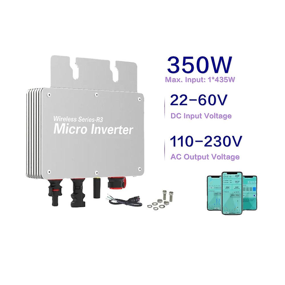 Wifi Version Micro Wvc 350w Solar Grid Tie Power Inverter On-grid Pv Inverter Wireless Series R3 Dc22-60v To 120v/230v Auto