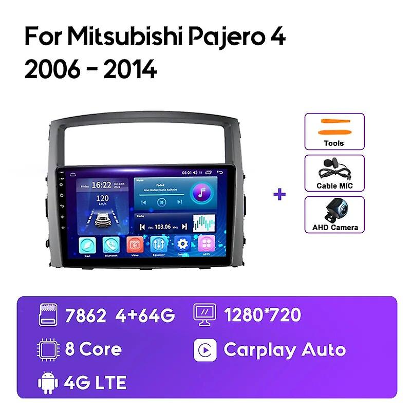 Redkid 2k Qled Android 12 Car Radio For Mitsubishi Pajero 4 2006 - 2014 Multimedia Video Player Gps