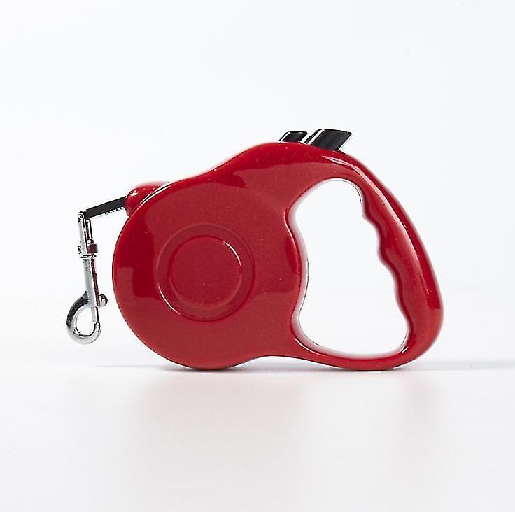 Red Retractable Pet Leash 5 Meters Long Dog Leashdurable And Comfortable To Hold X1957