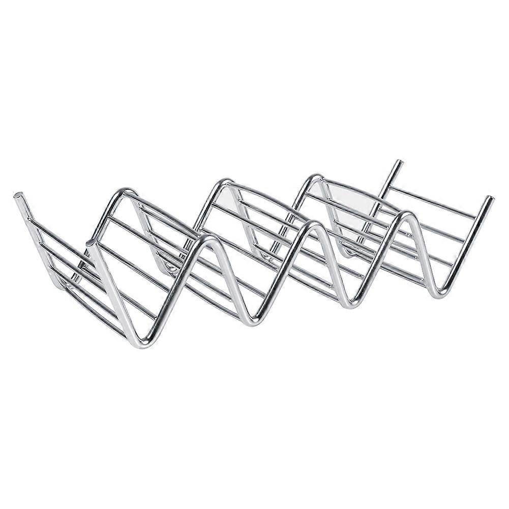 1Pc Practical Taco Holder 4 Wave Shape Stainless Steel Food Rack Hard Shells Kitchen Tools