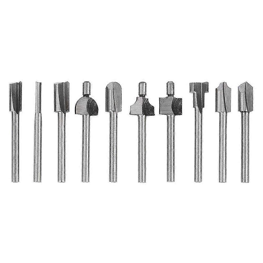 10pcs 3mm 1/8» ξύλινο εργαλείο ξυλουργικών κομματιών δρομολογητών Shank Hss ταιριάζει στα περιστροφικά μέρη εργαλείων Dremel