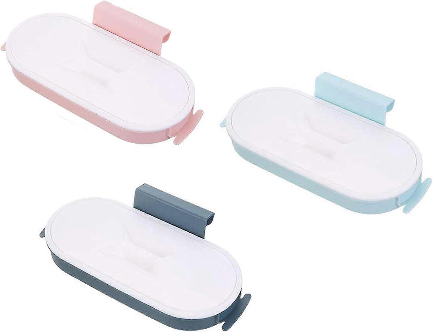 Kitchen Trash Bag Holder - Foldable Plastic Bin for Kitchen Cabinet Doors