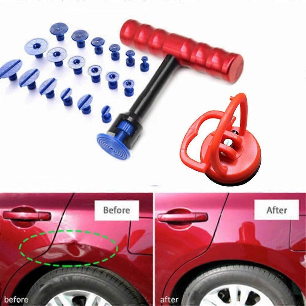Car Dent Remover Puller Auto Body Dent Removal Tools with T~Bar Car Body Puller Suction Cup Vehicle Paintless Body Dent Removal FN9U3590