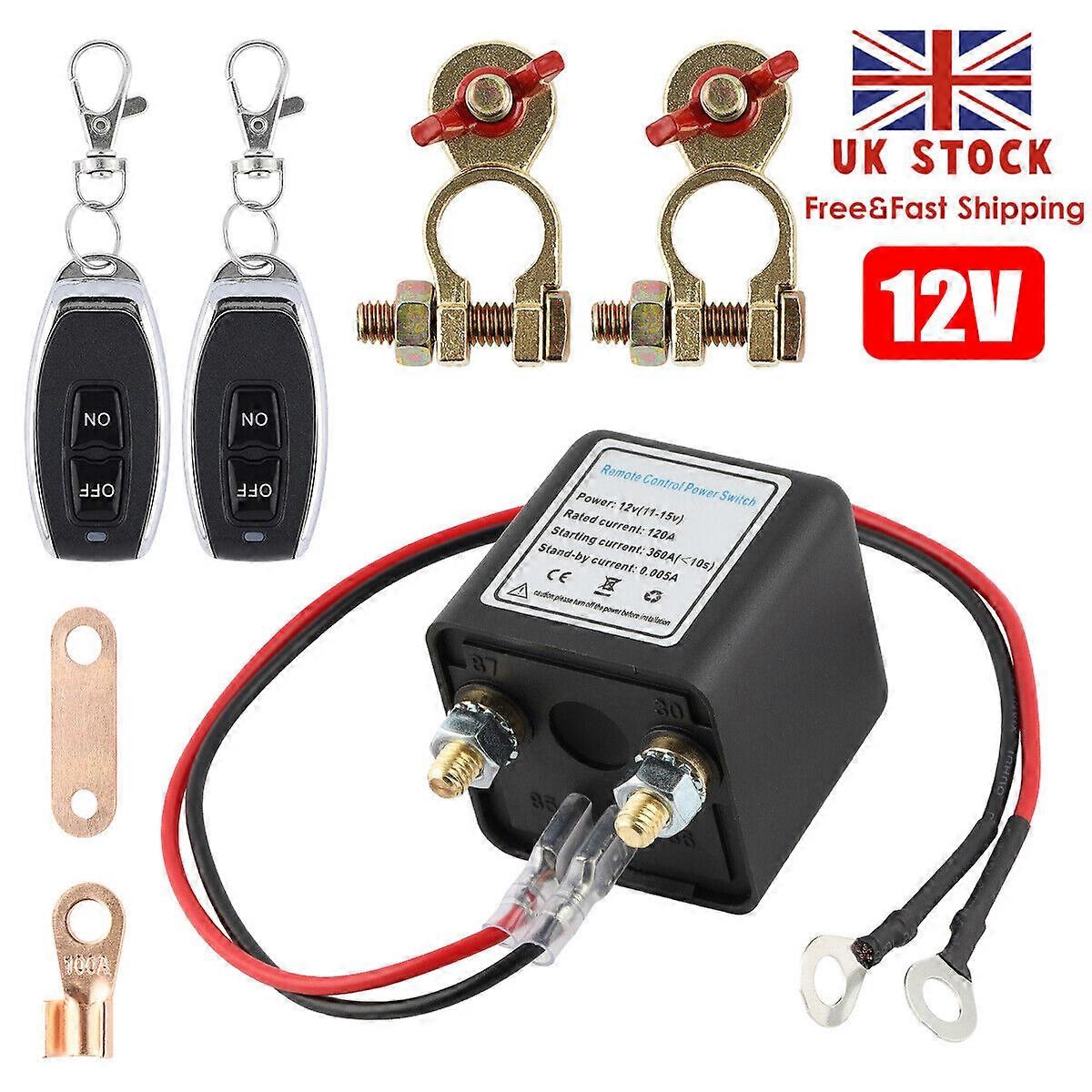 Car Battery Isolator Disconnect Kill Cut Off Master Switch Control Double Remote w12536655