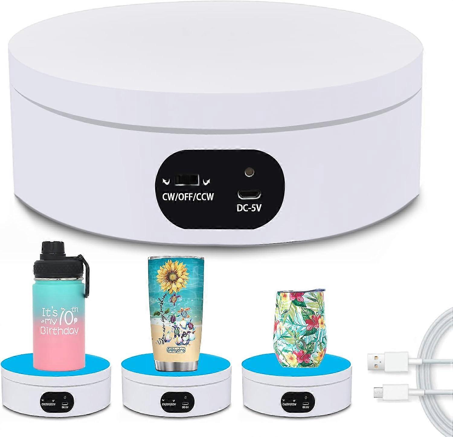 Rotating Display Stand, 360 Degree Automatic Silent Rotating Turntable