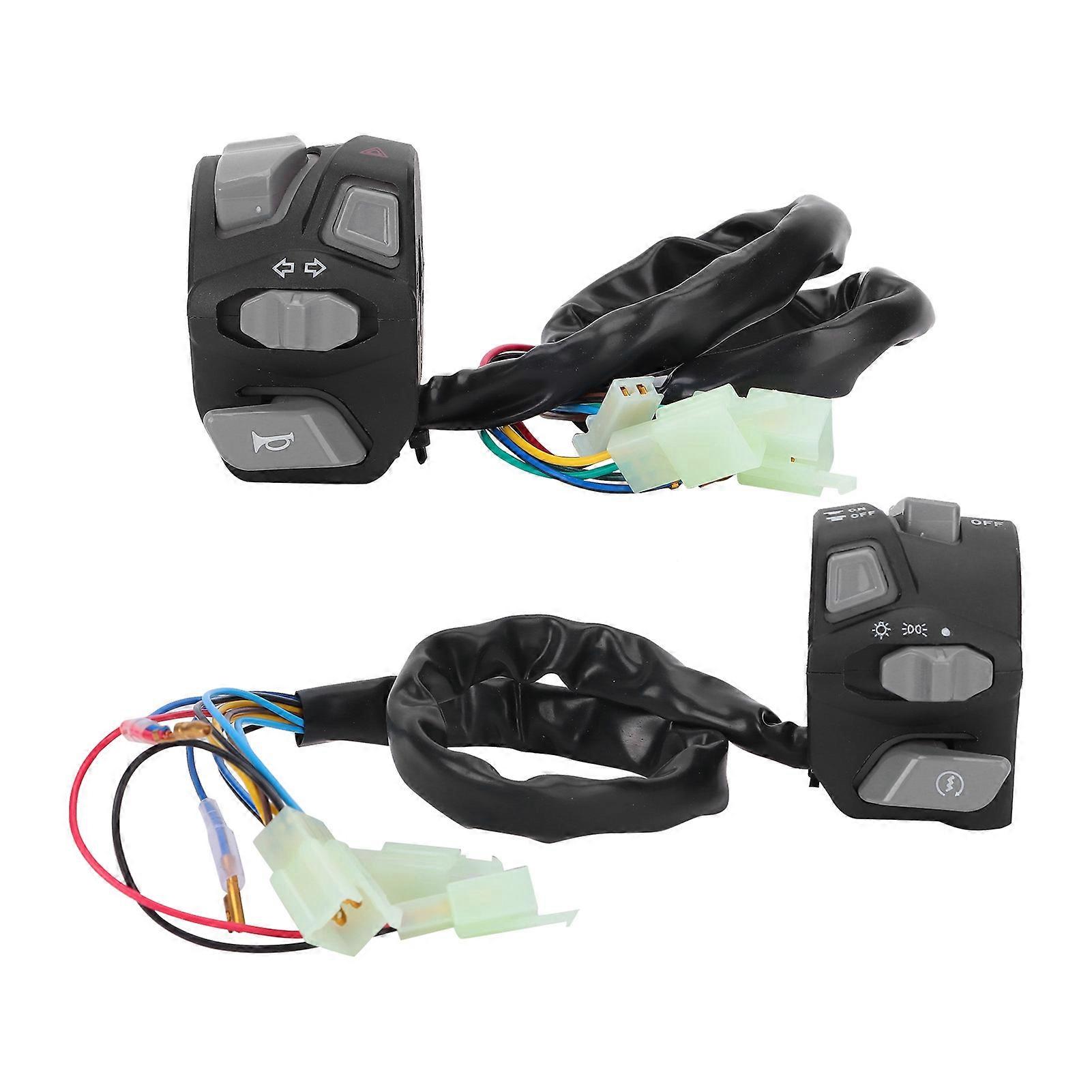 22mm Motorcycle Handlebar Switch Control Button Waterproof Universal for Turn Signal LightWhite Light
