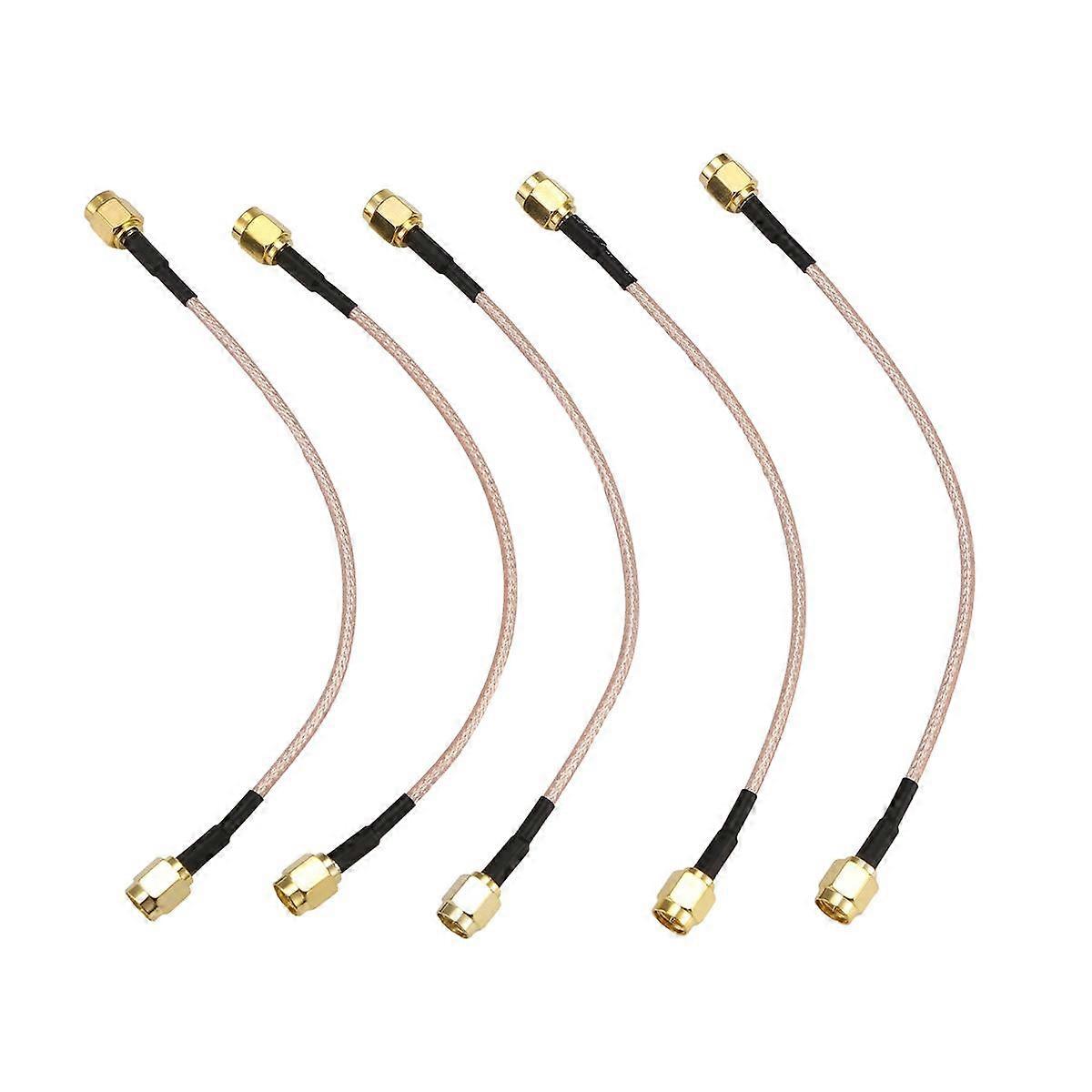 5PCS SMA samec na SMA samec zástrčka Jack RF konektor Pigtail predlžovací kábel RG316 koaxiálny prepojovací kábel 15 cm