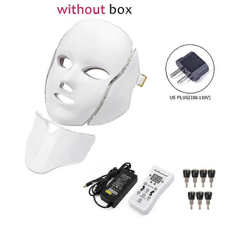 Led Facial Mask Light Skin Care 7 Colors Beauty Therapy Photon Rejuvenation Wrinkle Acne Removal Face Neck Beauty Spa Instrument