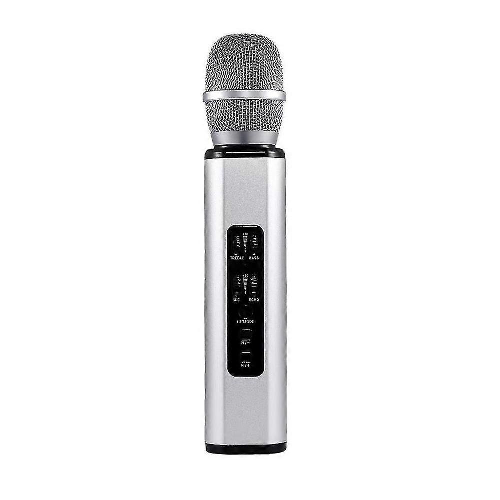 K6 El Kablosuz Bluetooth Uyumlu Kondenser Mikrofon Karaoke Konuşma Mikrofon Hoparlörü