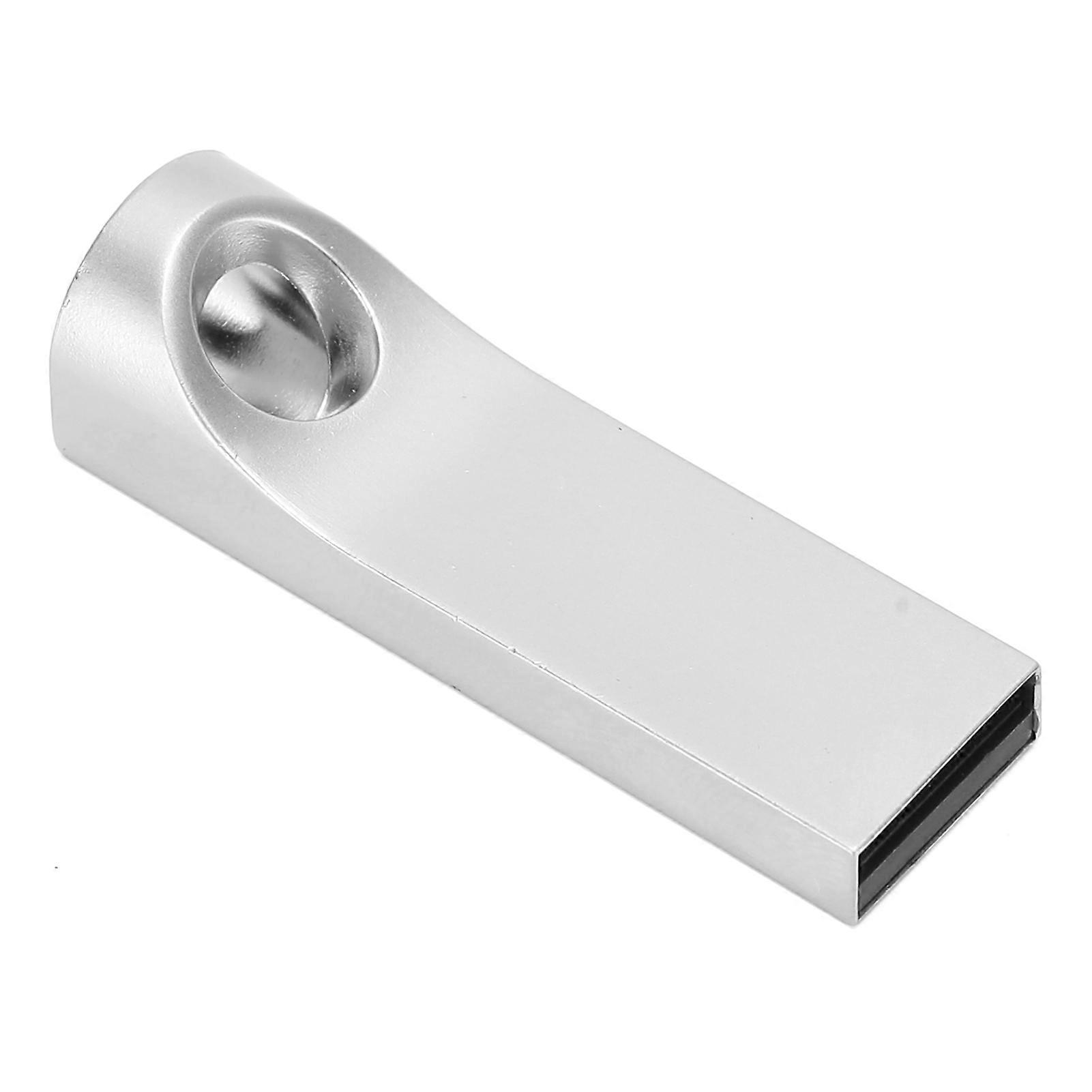 U Disk USB 2.0 Memory Stick Metal Mini Portable Waterproof Computer Supplies Silver4G