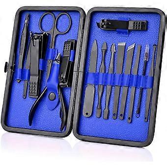 15 in 1 Maniküre Pediküre Set Nagelknipser - Stahl Fingernagel & Zehennagelknipser Edelstahl Professionelle Pediküre Kit Nagelschere Pflegeset mit 