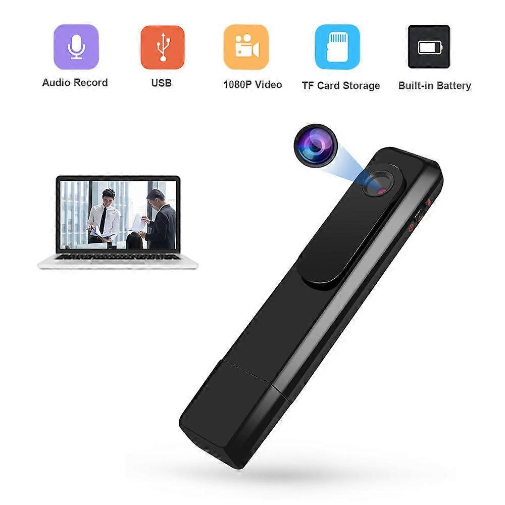 1080P Camera Clip-on Mini Camcorder Video Audio Recorder Usb Pocket Cam Built-in Lithium Battery One Key Fast