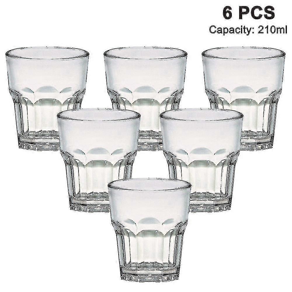Acrylic Plastic Tumblers Portable Reusable Cups 210mlset Of 6
