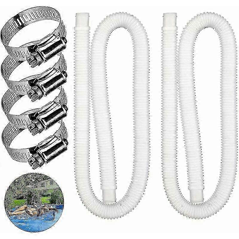 2 Pcs Replacement Hose for Above Ground Pool - Swimming Pool Hose for Filter Pump, Durable Replacement Hoses