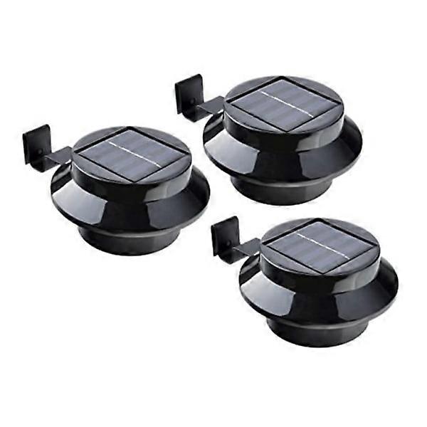 Solar gutter light / set of 3 / black or white / wireless