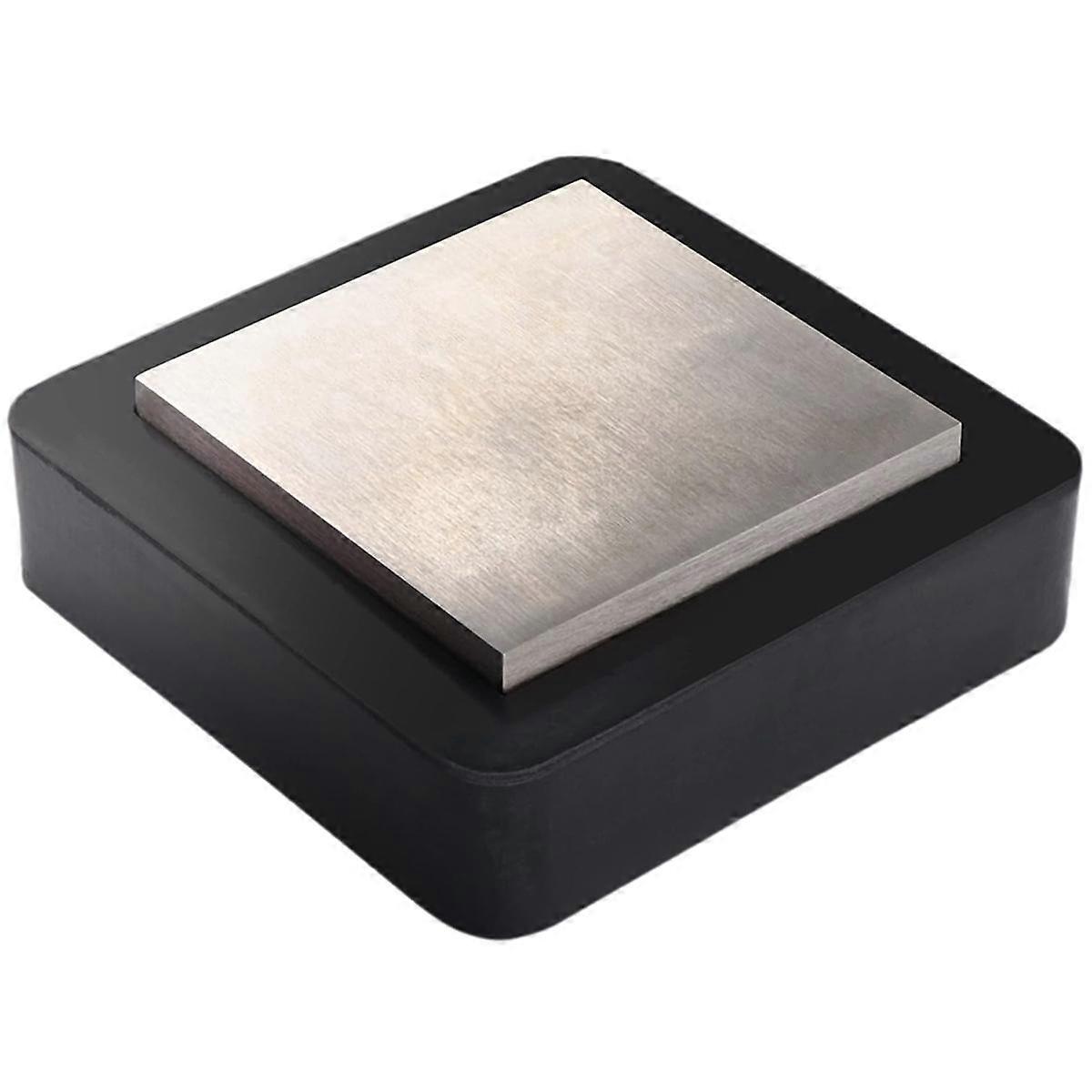 Bloco de bancada de 3 polegadas, bigorna plana, ferramenta de joalheiro, bloco de borracha resistente de 4 polegadas - tratado termicamente contra arranhões - bloco de bancada sólido