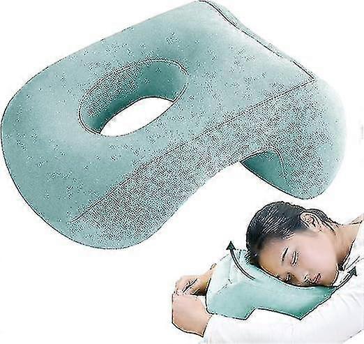 Face Down Pillow | Comfortable Soft Sleeping Pillow With Arm Hole, Donut Face Pillow Massage Head Cradle Facedown Desk Neck Support Pillow For Napping