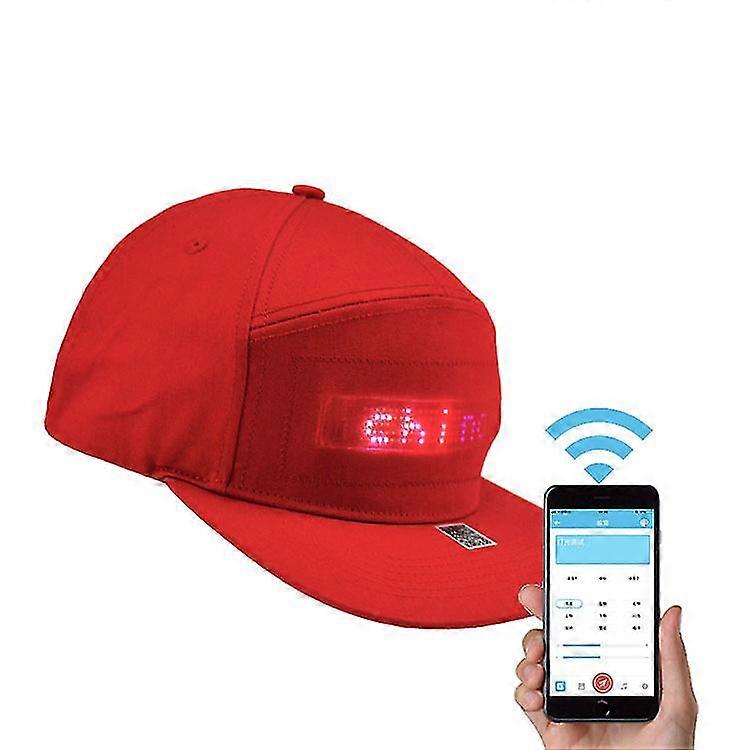 Halloween Led Luminous Hat With Editable Text For Men And Women On Stage With Personalized Hip-hop Hat