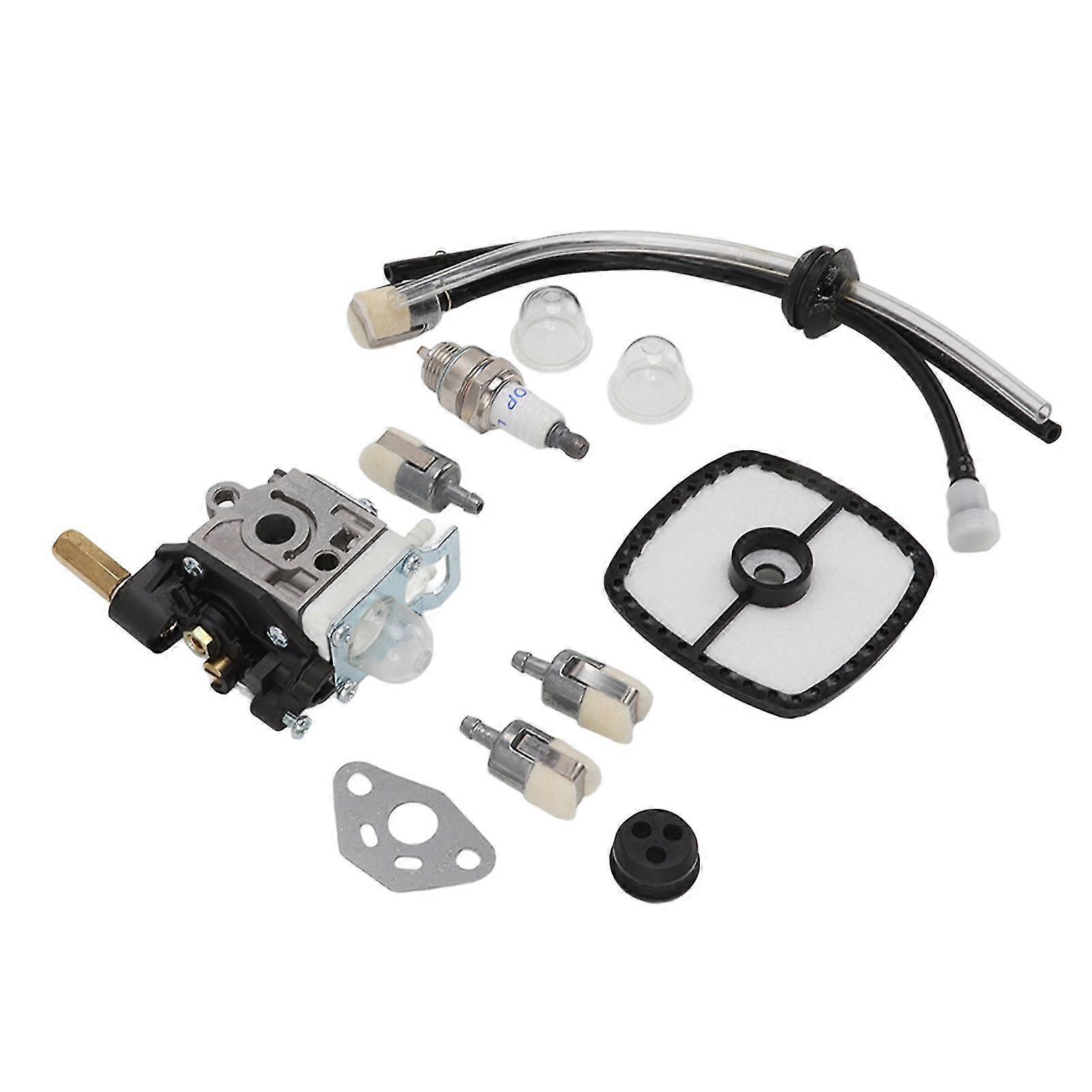 Carburetor Replacement Set for PE200 PE201 PPF210 PPF211 - High Reliability Aluminum Lawn Mower Carburetor with Spark Plug and Filter