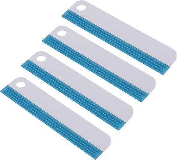 Block Squeegee Brush Scrubbing Scraper Tool Washing Kit for Window Windshield Decals, Blue Pack of 4