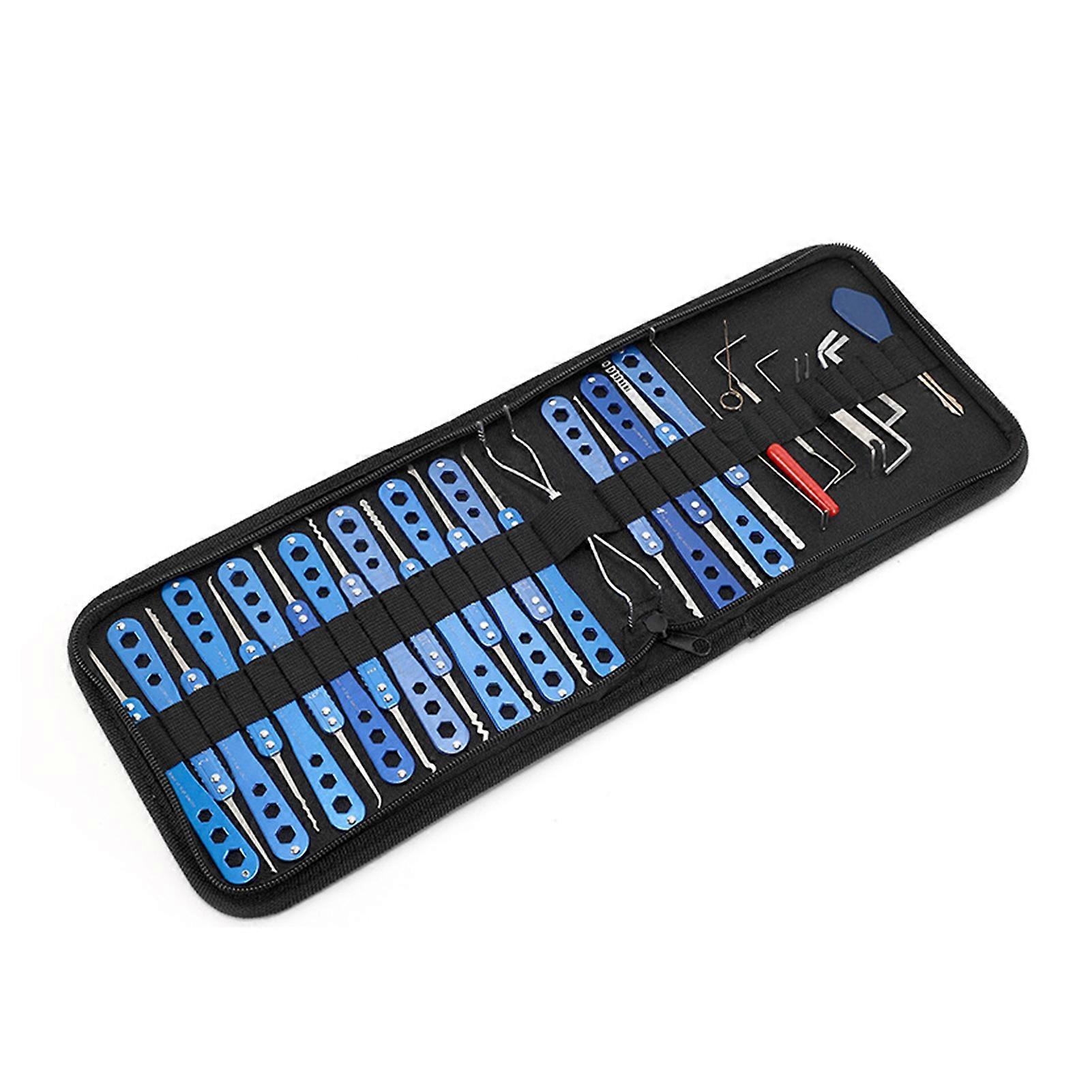 29pcs/set Professional Lock Picking Kit Multi-function Advanced Lock Picks Set with Storage Bag for Beginners