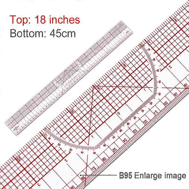 1Pcs L-shaped Patchwork Ruler Plastic Drawing Supplies Quilting Ruler Sewing Patchwork Tool Garment Cutting Right Angle