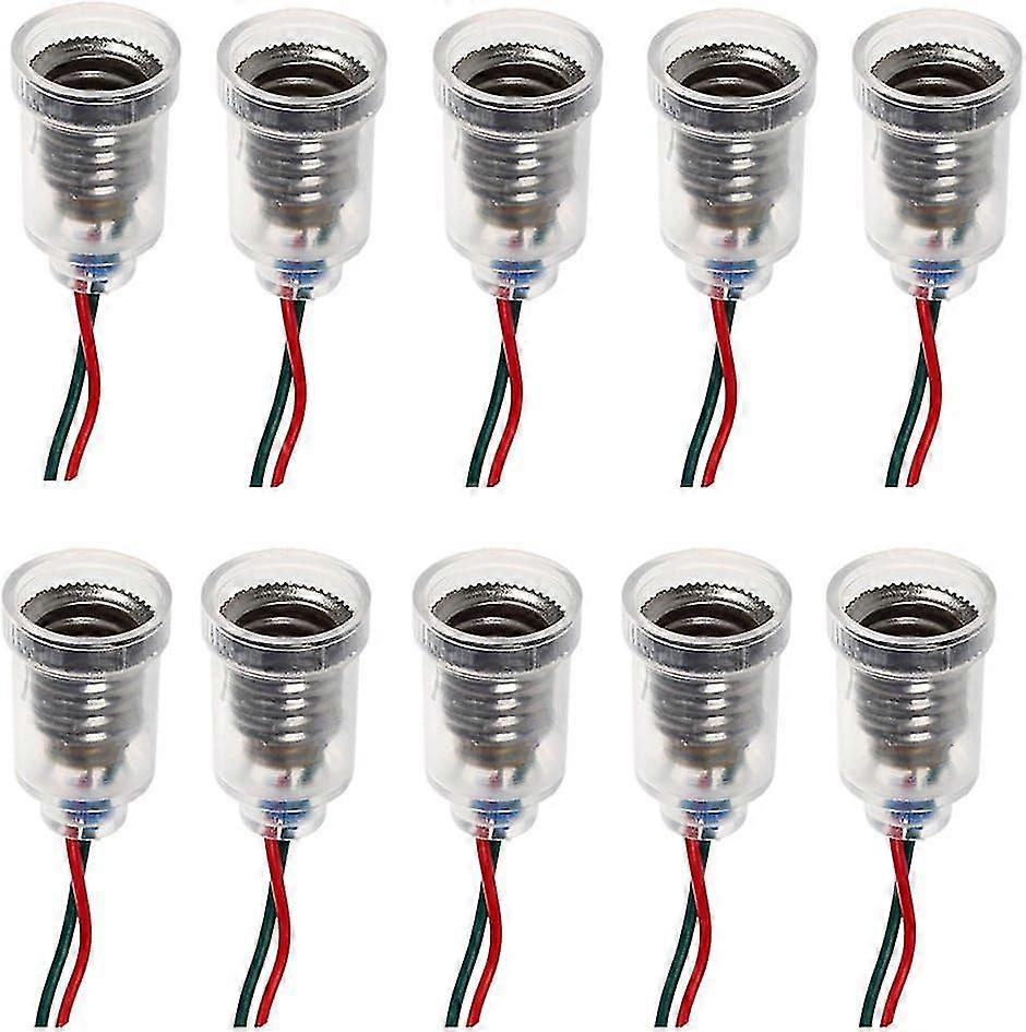10pcs E10 Lamps Base Led Screw Mount Small Bulbs Holder Light Socket With Wire Socket For