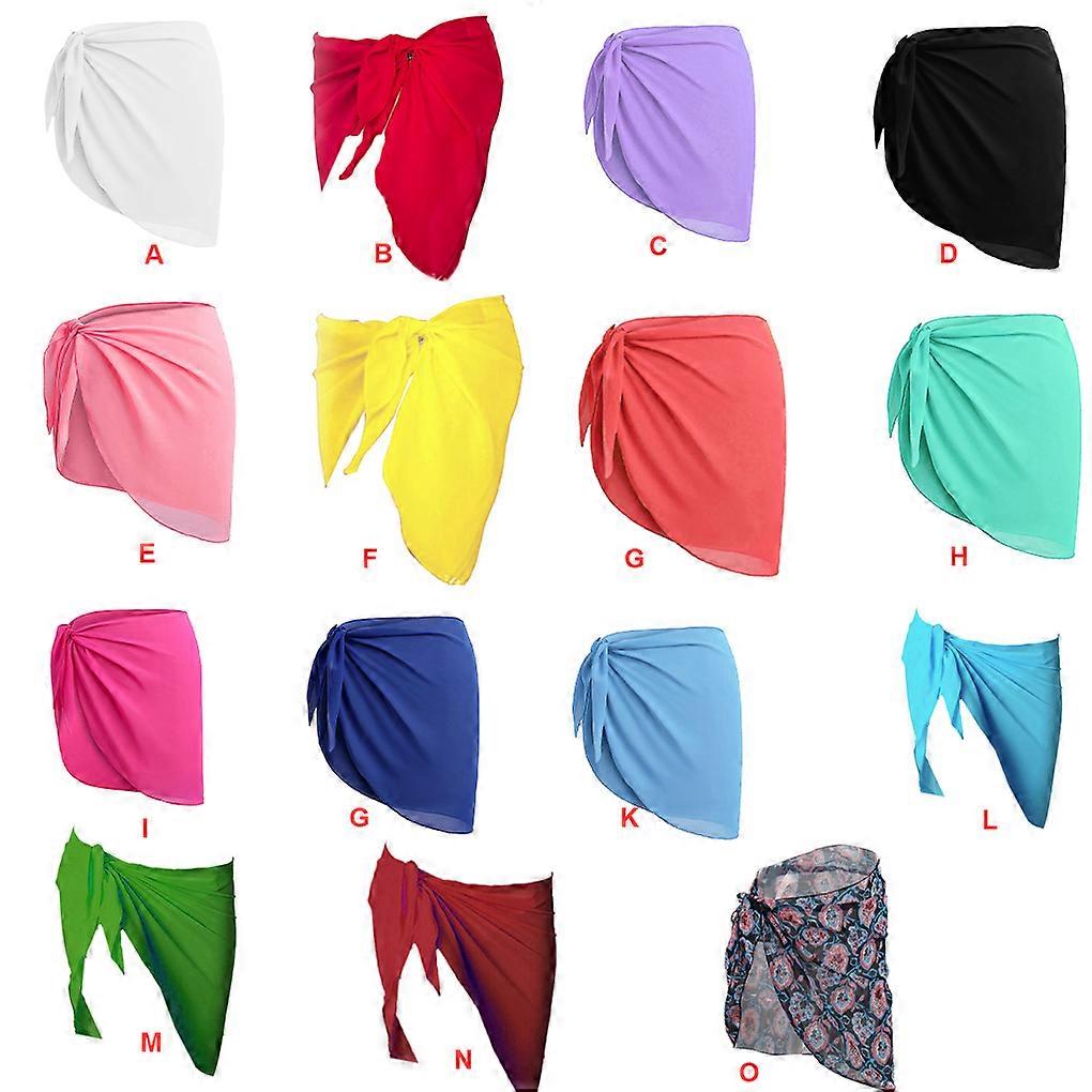 Sommar Sarongs Strand Bikini Wrap Justerbar Slips Utomhus Badkläder Strandplagg Strandskydd Alla hjärtans dag Present till kvinnor