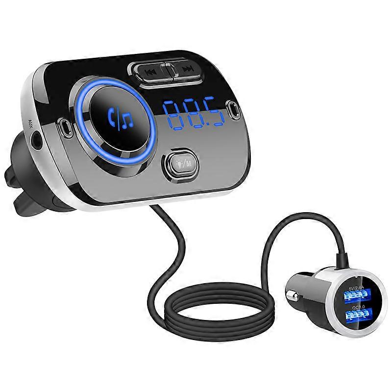 Wireless Bluetooth Car FM Transmitter Kit 2 USB Charger MP3 Player