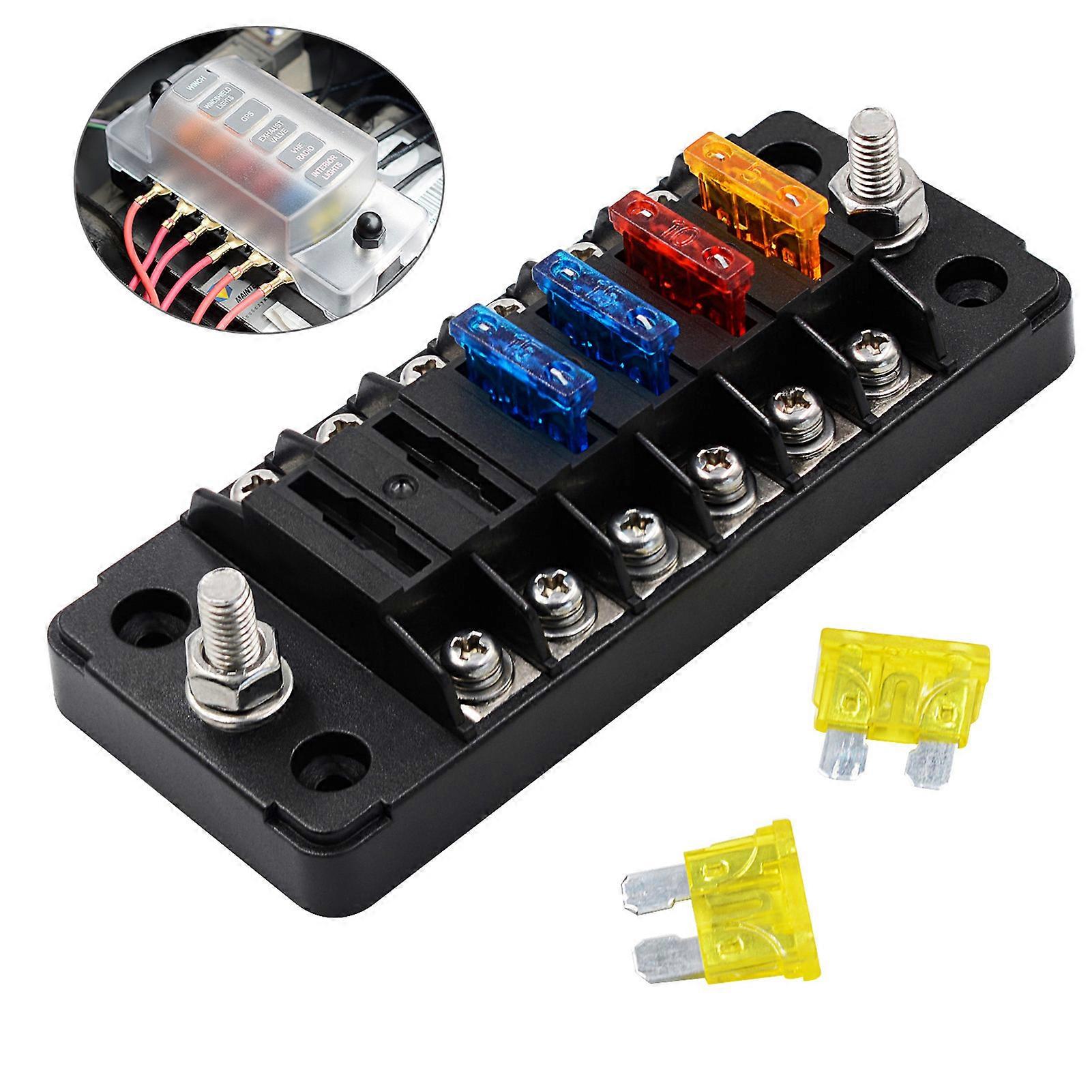 Fuse Holder with Label Sticker Heat Resistance and Not Easy to Deform Suitable for Cars Villas Motorhomes