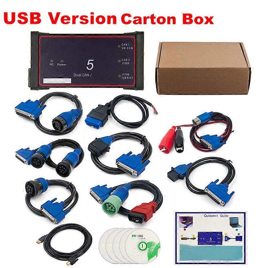 USB/Bluetooth DPA5 Heavy Duty DPA 5 Dearborn Protocol Adapter Multi-Language Truck Diagnostic Scanner New Released Full Set