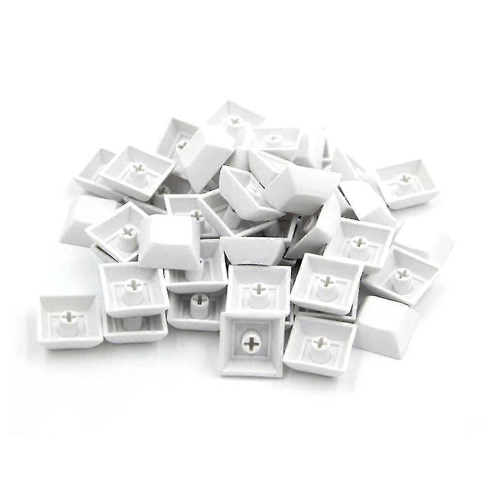 37 Pcs Pbt Dsa 1u Keycaps Compatible With Cherry Mx Custom Keycap Set,white