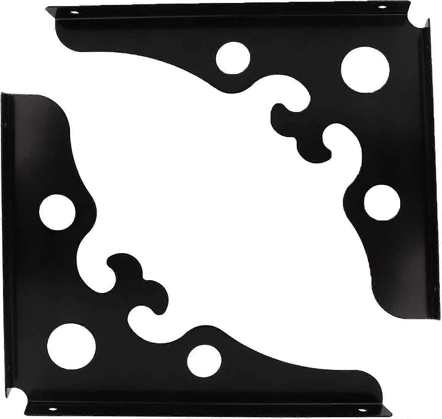 2 Pcs Wall Mounted Shelf Bracket L Shaped 90 Degree Metal Triangular Brackets,black(225mm*285mm)