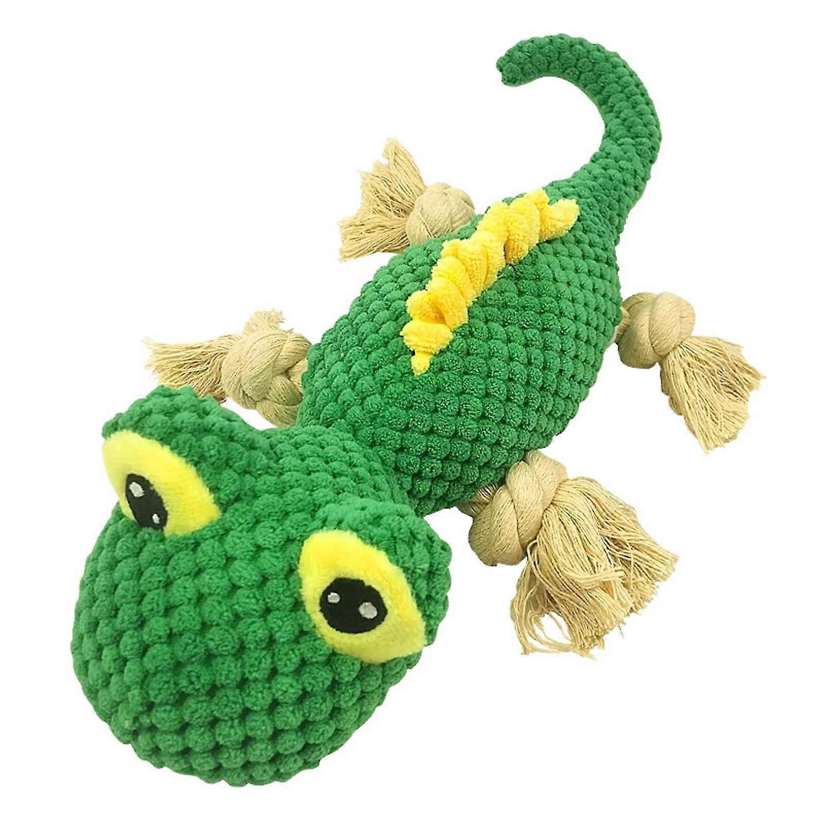 Dog Squeak Toy Chew Toys For Teeth Cleaning Soft Plush Lizard-shape Toy