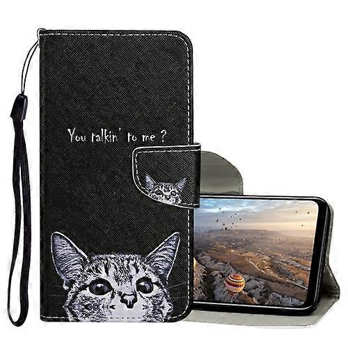 For Huawei P40 lite E Colored Drawing Pattern Horizontal Flip Leather Phone Case
