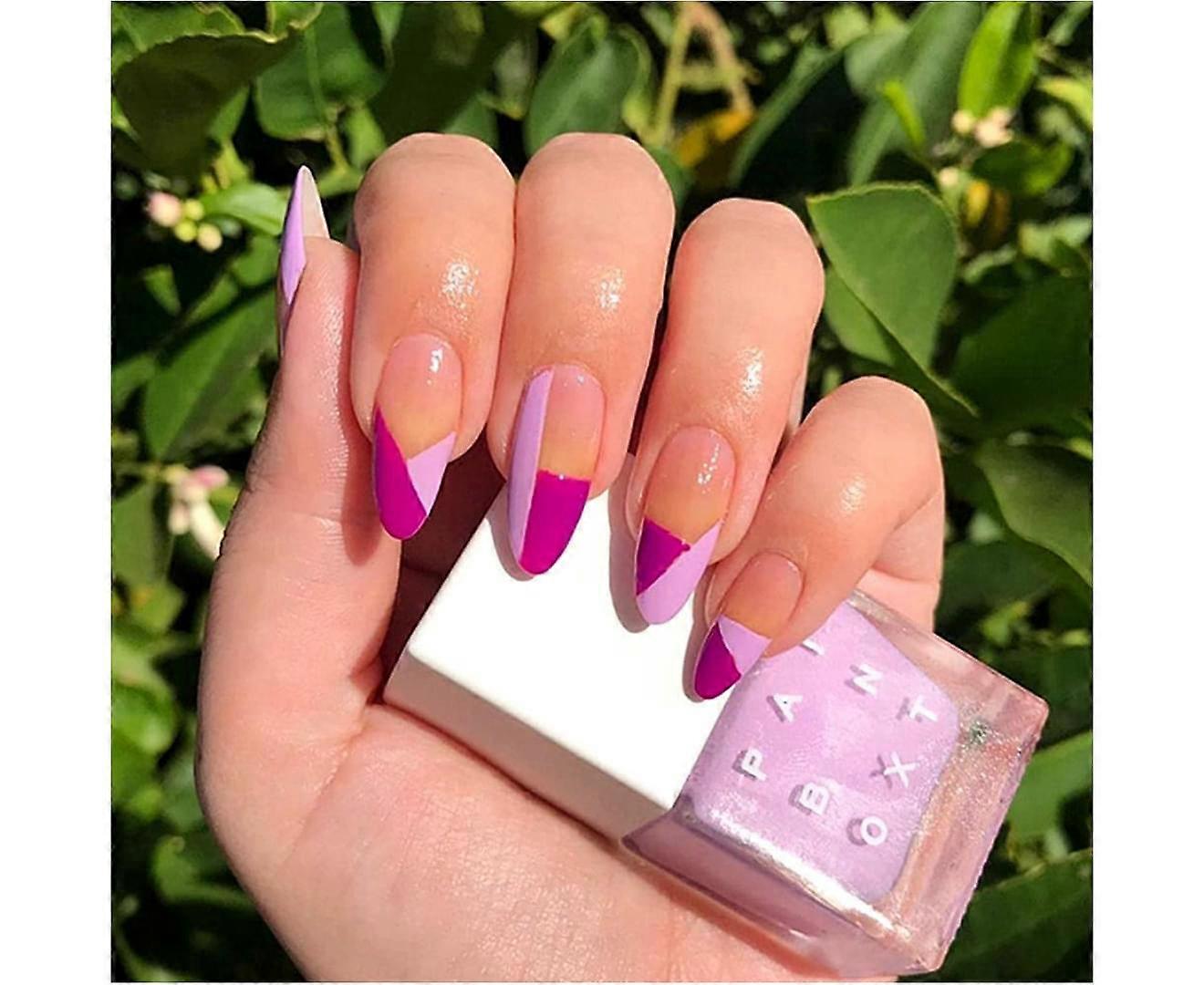 Rose rode schuine Franse manicure patchmake up