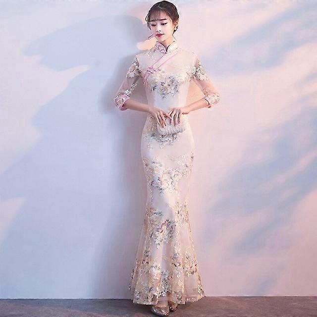 JWL-Vintage Chinese Style Wedding Dress Retro Toast Clothing Mini Gown  Marriage Cheongsam Qipao Party Evening Dress Vestidos Clothes | Fruugo NO
